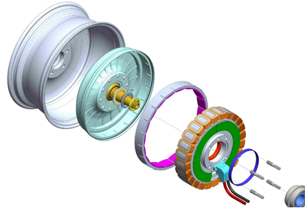 In-wheel motor with built-in inverter